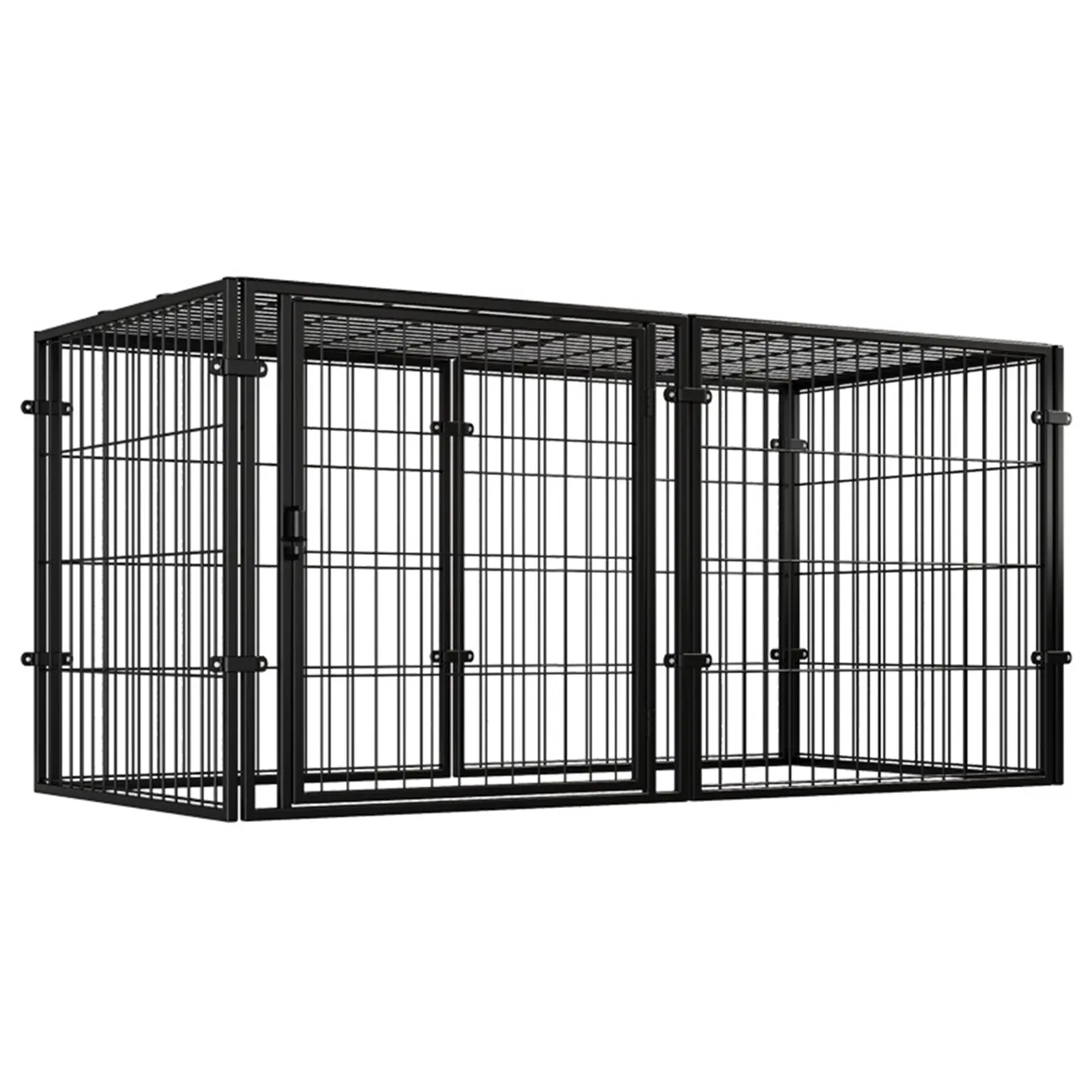 48 Inch Puppy Playpen Easy Assemble Heavy Duty Wire Dog Crates Metal Grid Dogs Cage Kennel Stackable for Puppy/Small Dog/Rabbit/Pig