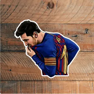 Barcelona #10 Soccer Legend Sticker – Iconic Football GOAT Vinyl Decal, Kissing Badge Fan Art, Blaugrana Captain Design for Laptop, Water Bottle, Car, Gift for Soccer Fans