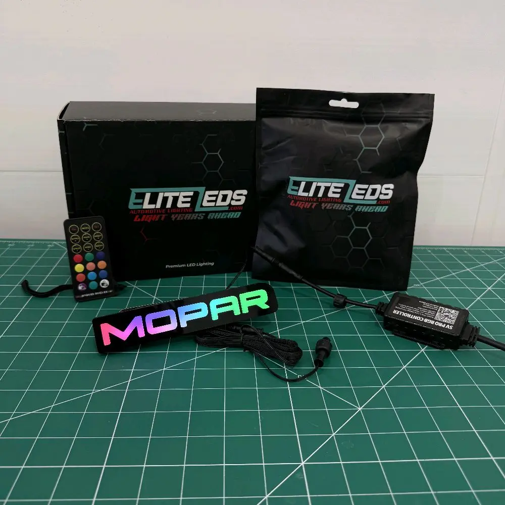 MOPAR LED Illuminated Badge - RGB Color Changing Emblem