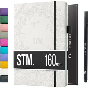 Dotted Journal Dot Grid Notebook | A5 Daily Journaling Notebooks for Personal Writing, Work, Women | 160gsm Thick Paper, Hard cover, Lay Flat Binding | 5x7 Journals Cuaderno Libretas de apuntes