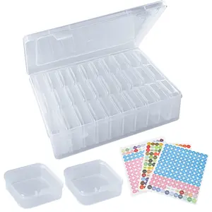30 Pieces/Set Transparent Plastic Storage Box Set, Includes Small Containers, Perfect for Beads Jewelry Crafts, Model Xinghao