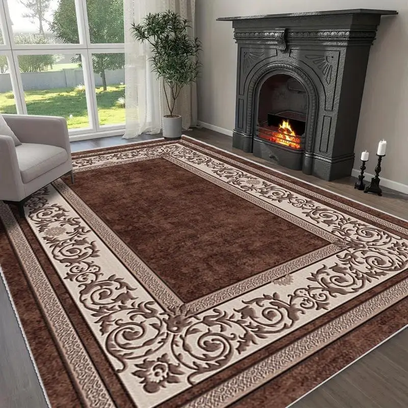 Boho Style Carpet, Non-slip Soft Floor Mat, Decorative Area Rug, Machine Washable Rug for Home Living Room Bedroom Kitchen Study Room