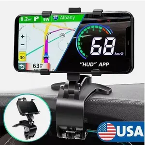 New 360 Degree Rotation Dashboard Car Phone Holder - Multifunctional One Hand Operation Clip Design Phone Mount Suitable 4-7 inch phones - Car accessories