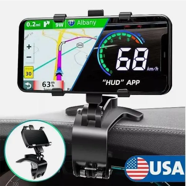 New 360 Degree Rotation Dashboard Car Phone Holder - Multifunctional One Hand Operation Clip Design Phone Mount Suitable 4-7 inch phones - Car accessories