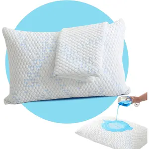 2 Pack Standard Pillow Protector Waterproof Pillowcase with Zipper Breathable Soft Pillow Cover for Better Sleep Machine Washable