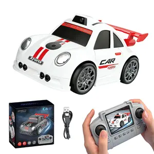 Remote Control Toy Mini RC Drift Car Set | Tabletop Drifting, Real-Time FPV Camera, Follow & Escape Modes, Dynamic LED Lights & Sound Effects Remote Control Racing Car for Kids & Adults