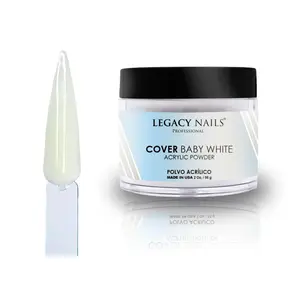 Legacy Nails Baby White Acrylic Powder (2oz) - Professional Acrylic Nail Supplies for Beauty Care
