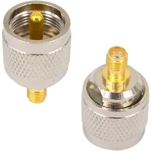 Ham radio antenna adapter uhf male to sma female rf adapter uhf pl259 pl259 connector to sma coax connector for amateur broadcast radios wifi ht cb radio antenna cable