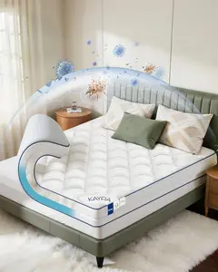 4 Inch Mattress Topper Queen/King Integrated Dual Layer, 2-in-1 Cooling Gel Memory Foam Pillow Top Mattress Topper, Queen/King Size Silver Ion Certified Mattress Pad