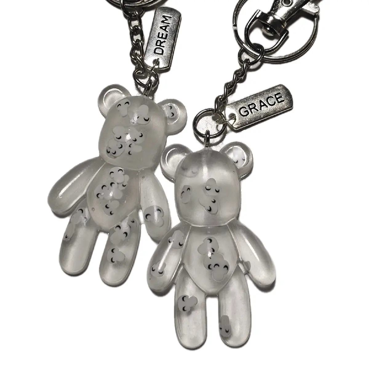 White Mushroom Silver Keychain - Unique Design with Smooth Finish, Ideal for Personal Accessories