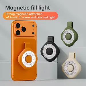 Magnetic Clip-On LED Light! 3-in-1 Cool White, Warm White & Red Light for Phone Videography, Content Creation Vlogging, Cycling Safety, Hiking, Reading. Rechargeable, 4 Colors. A Must-Have Portable Light for Videos, Outdoor Adventures & Everyday Use