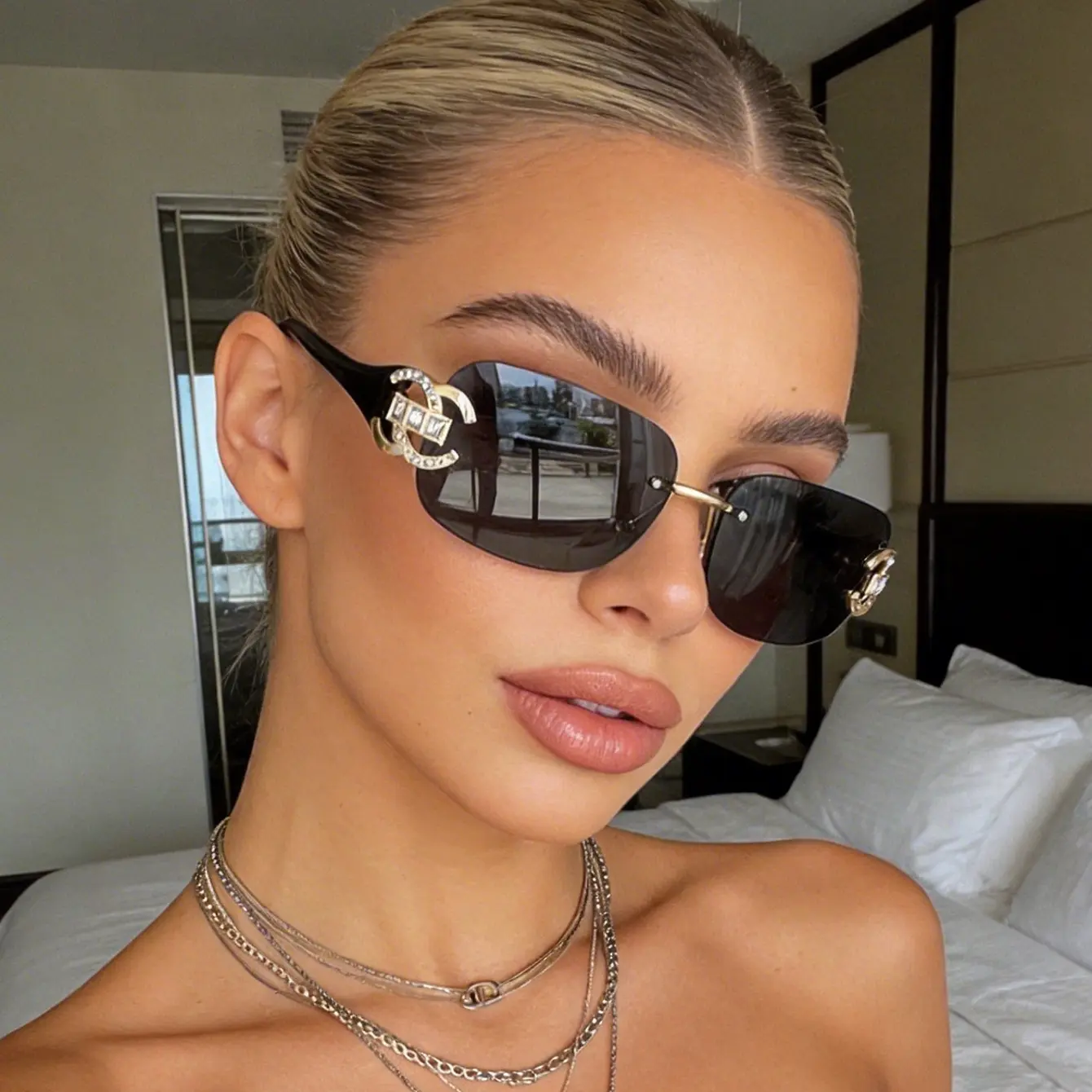 Women's Rimless Gradient Sunglasses - New Luxury Streetwear Fashion Eyewear Accessory