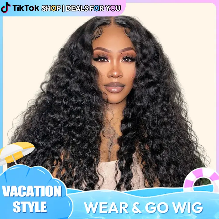 Water Wave Glueless Wigs Human Hair | Wear And Go 7x4 HD Lace Front Wig #Natural Hairstyles Black Girls #Deals for You Days