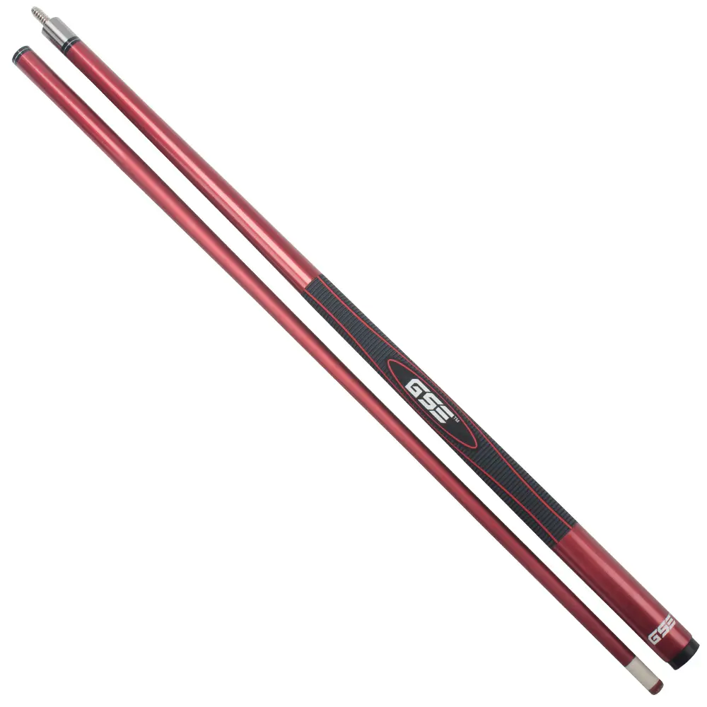 58" 2-Piece Red Fiberglass Composite Billiard Pool Cue Stick