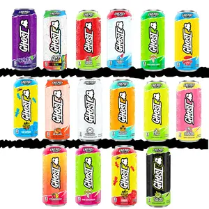 GHOST Energy Drink 16oz Flavor 200mg Natural Caffeine L-Carnitine Taurine Zero Sugar Gluten-Free Vegan 12 Cans Choose Your Flavour