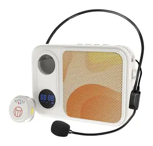 Haomuren Voice Amplifier with Wireless Lavalier Lapel Microphone for Teaching,Public Speaking,Portable Mini Mic& Speaker for Classroom,Meeting,Yoga,Training,Tour Guides,Outdoor Events