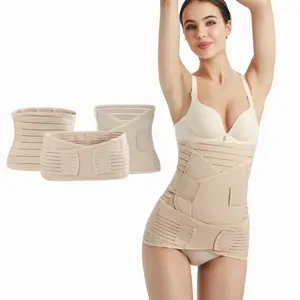 Postpartum Belly Band Set, 3-In-1 Abdominal Shaper, Waist Trainer for Women After Pregnancy, Universal Maternity Belt