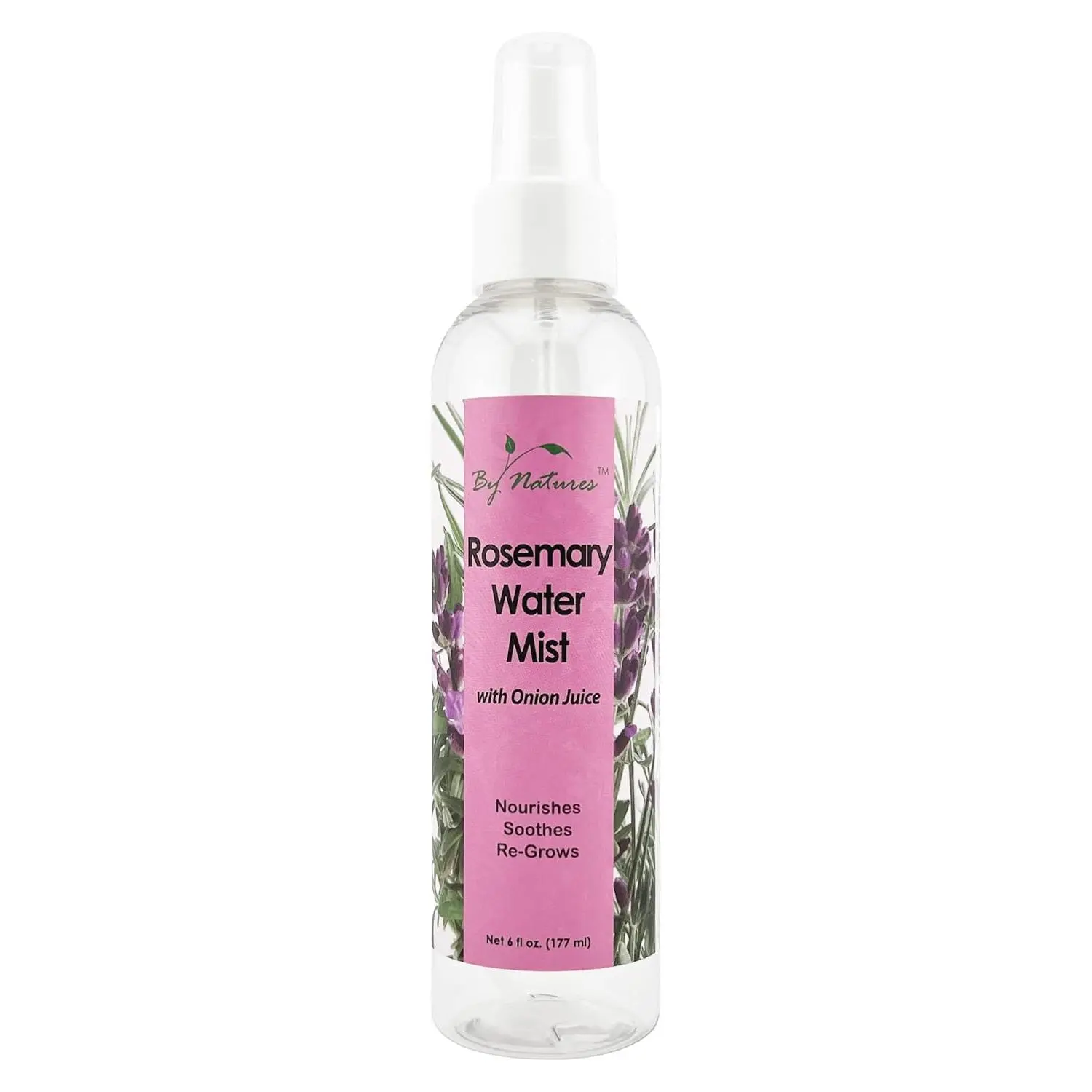 By Natures Rosemary Scented Facial Skincare Mist - 6 oz Bottle, Gentle Cleanser with Cleansing Action, Onion Juice Infused, Skin Repair, Moisturizes and Hydrates for Radiant Skin, Moisturizers, 6Oz, 6 Fluid Ounces