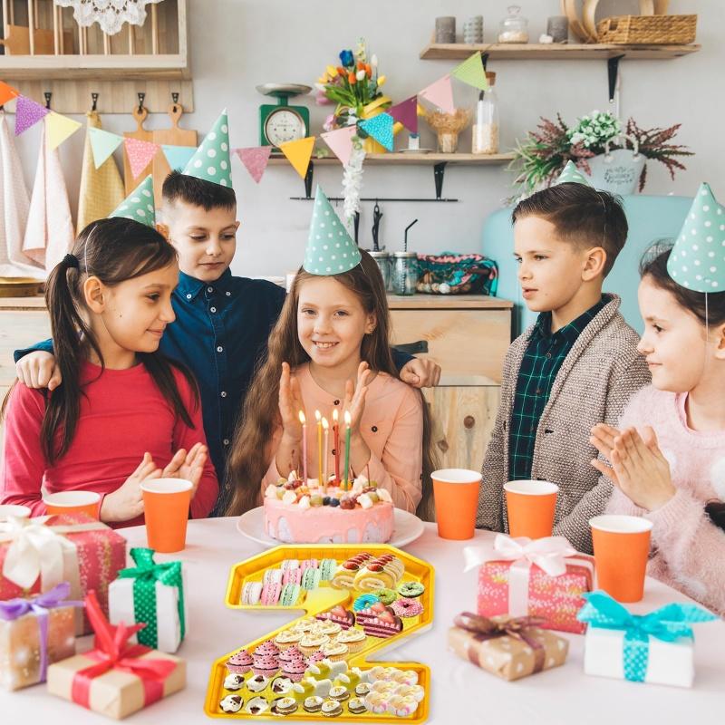 8 Pcs 2026 Fillable Numbers Charcuterie Tray – 13.7 Inch Plastic Number Serving Boards, Graduation Decor Centerpieces for Kindergarten, Preschool, High School & College Graduation Party**