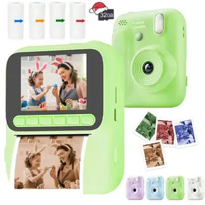 Kids Instant Print Camera, 48MP Dual Lens Portable Print Camera, 8x Zoom, Built in Flash For Taking Photos, Color Printing Paper, Suitable For Boys And Girls Aged 3-14, Recommended As The First Choice For Christmas And Birthday Party Gifts