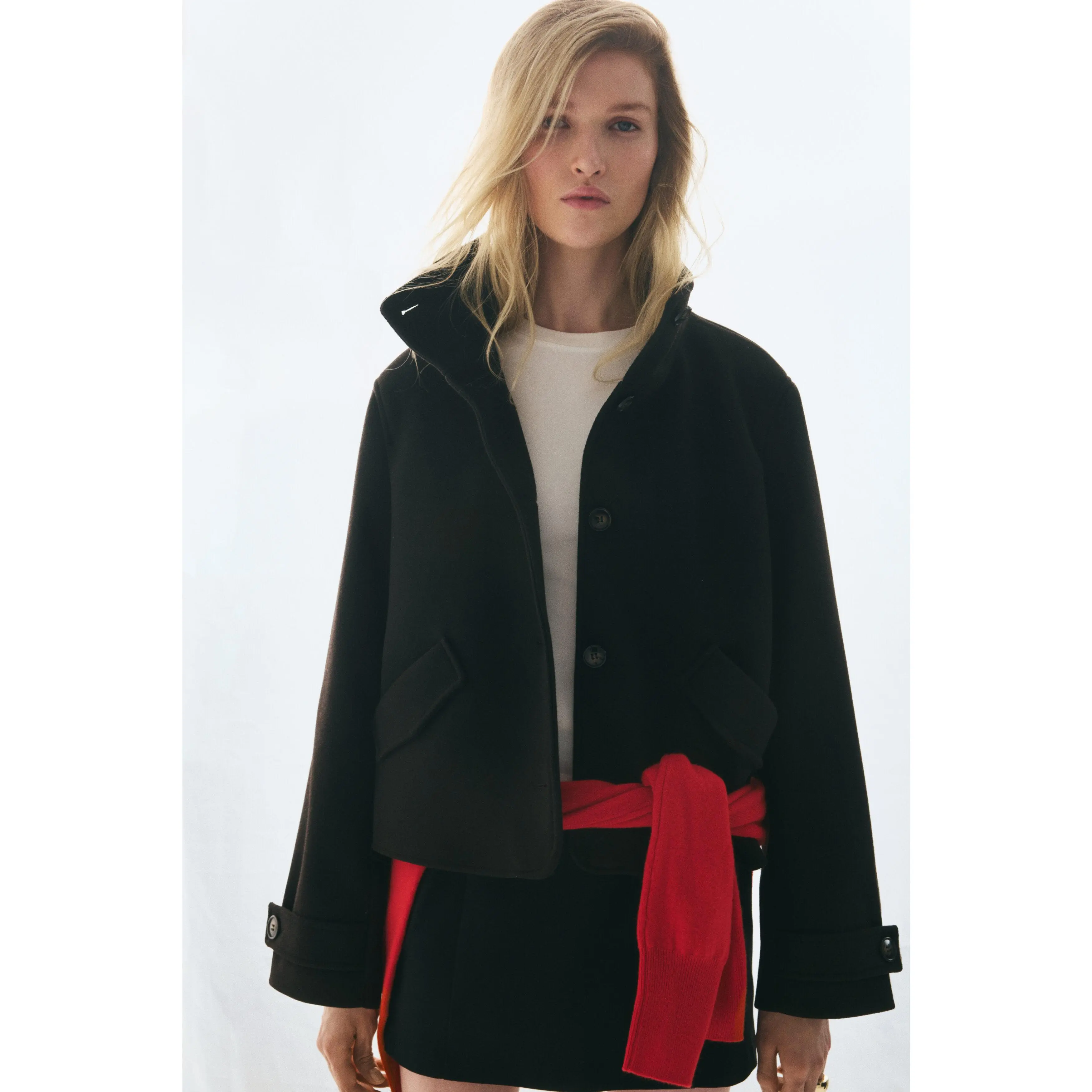H&M Short funnel-collar jacket