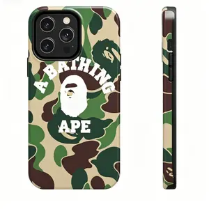 Camouflage BAPE Pattern Film Phone Case — Compatible with iPhone 12, 13, 14, 15, 16, 17 — Premium, Drop-Resistant Hard Protective Case