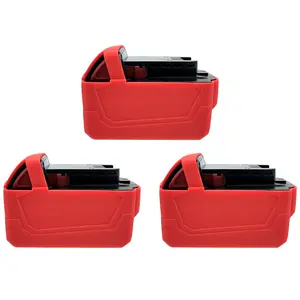 3PCS Silicone Protective Cover Case for Milwaukee M18 3.0 4.0 5.0 Battery (Battery Not Included)