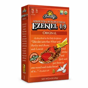 Food For Life Organic Ezekiel 4:9 Sprouted Whole Grain Cereal, Original, Nutritional Powerhouse 16 oz (Pack of 6)