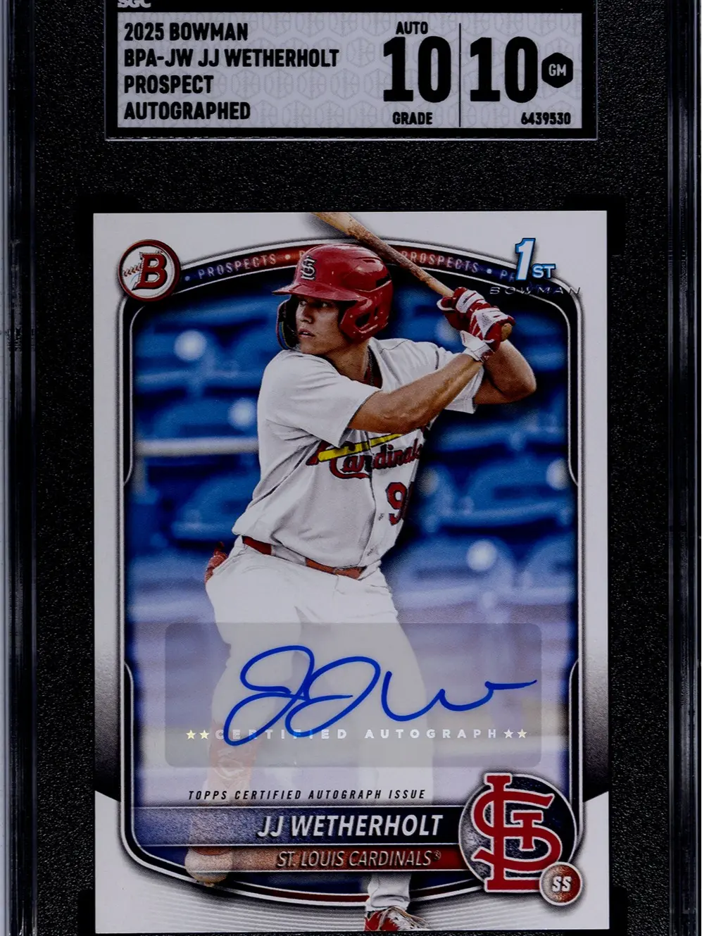SGC Graded 10/10 J.J Wetherholt Team Break SGC Graded 10/10 J.J Wetherholt Team Break