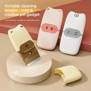 Cute Pet Portable Cleaning Scraper & Glue Remover, Small Utility Knife/Razor Blade for Household Cleaning, Wall Sticker Removal Tool, Renovation Tool
