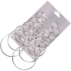 6 Pair Hoop Earring Set Stainless stud Earring Women Jewelry Silver Tone