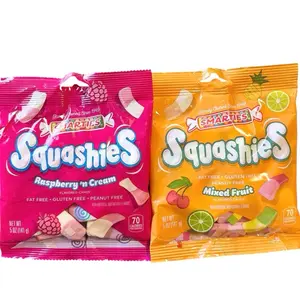 Smarties Squashies 2 pack - Raspberries n’ Cream/Mixed Fruit 5 oz Bags