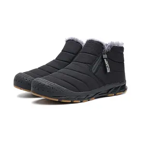 Mens Thermal Snow Boots - Waterproof, Windproof, and Insulated Hiking Boots with Easy Zippers, Soft Fuzzy Lining, and Perfect for Winter Season