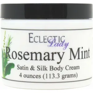 Rosemary Mint Satin and Silk Cream,  Body Cream, Body Lotion