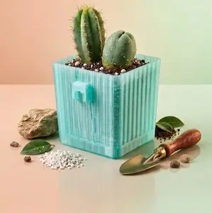 3 inch Window Planter petg square textured