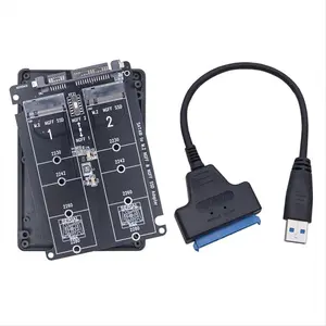 Dual M.2 NGFF to SATA 3.0 SSD Adapter NGFF SATA SSD B Key to SATA 3.0 6Gbps Converter Board for Laptop PC Desktop