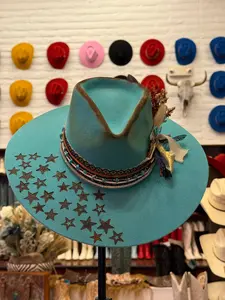 Turquoise Star Custom Cowboy Hat (100% Premium Wool)