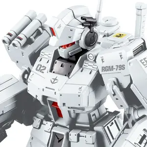 Jim Sutherland Snow DIY Action Figure Mecha Building Blocks, 1/144 Scale Model Kit, Includes Weapons and Stand, Educational Toy for Boys, Block Figures