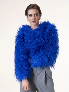 Women's Faux Fur Coat Fall & Winter New Soft Comfortable Short No Collar Long Sleeve Jacket Casual Sexy Unique Trendy Top