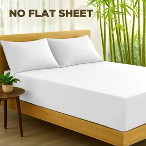 Emircey 3 Piece Bamboo Sheets Set (1 Fitted Sheet + 2 Pillowcases) – Soft, Breathable, Cooling Bedding for Home, and Dorm, Gifts for Him or Her, Sheets Set for Sleeping in Spring
