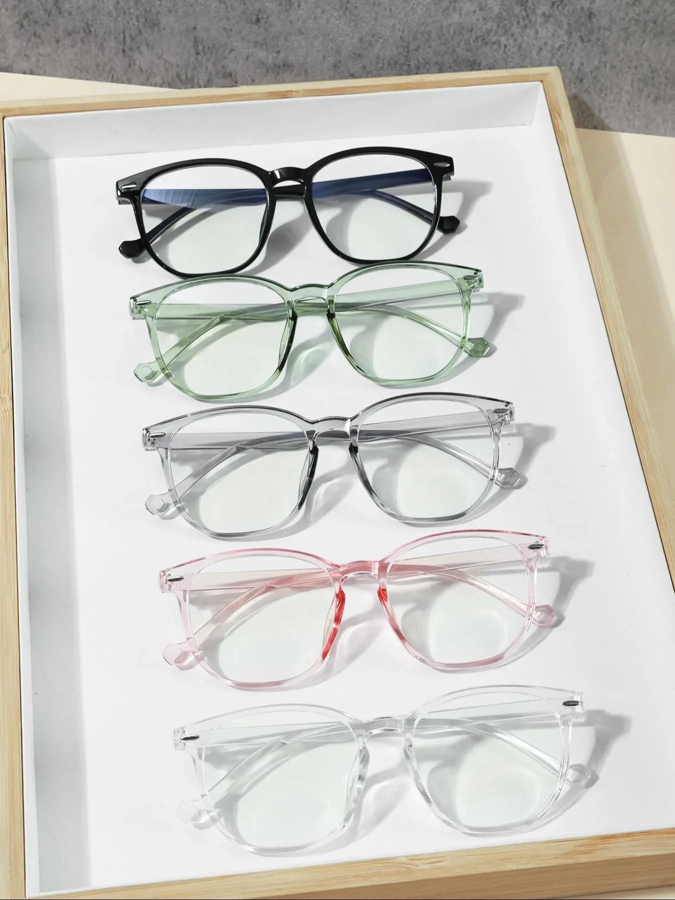 Simple Square Frame Eyeglasses, Basic Fashion Casual Glasses Eyeglasses for Women & Men, Fashion Eyeglasses for Work, Daily Clothing Decor, Perfect for Student Daily Use, Square Frames Eyeglass