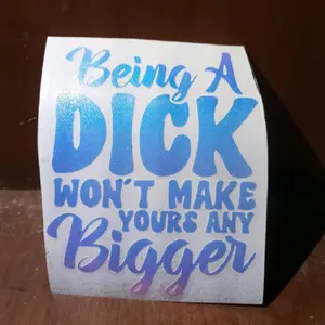 HOLOGRAPHIC GLOW IN THE DARK FUNNY car decal