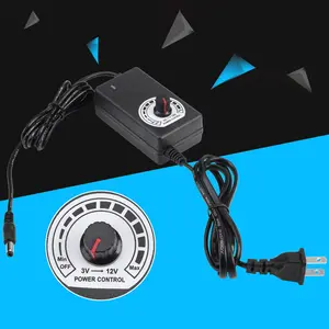 AC to DC Adapter 3‑12V 2A Adjustable Power Supply Motor Speed Controller with
