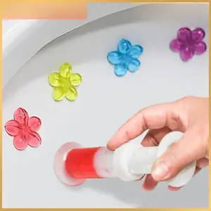 42 Flowers! 3-Tubes Toilet Gel Stamp Box Deodorizing Bathroom Freshener - Keeps Toilet Clean & Fresh with Every Flush