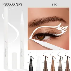 1Pc Slim Tip Eyeliner Pen, Smooth Coloring Eye Liner, Precise Outline Eye Definer, Soft Texture Eye Makeup Tool For Daily Styling, Party And Dating Scenes, Black And Brown, Eye Beauty Cosmetic