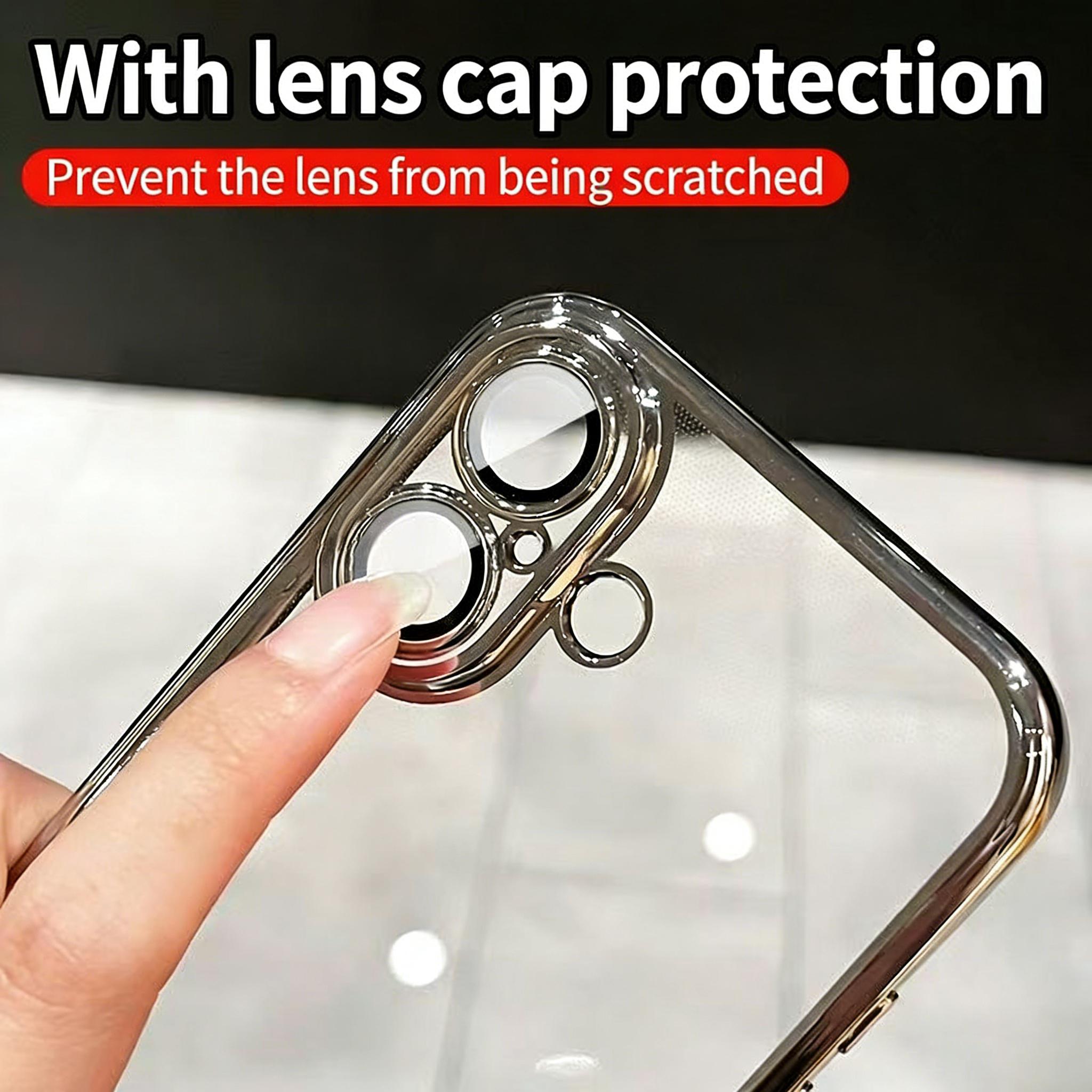 【Plating Edge Case】For iPhone X/XS/XS Max/11/12/13/14/15/16/17 Pro/Pro Max/Plus/Air, Slim Lightweight Glossy Bling Soft TPU Electroplated Case, Anti-Scratch Shockproof Protective Cover