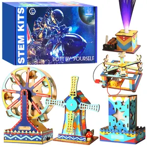 5-In-1 Kids Stem Set (suitable for Ages 6-13), Stem Building Kit, Science Building Toys, Science Experiment Kit, 3D Puzzle, DIY Craft Projects, Christmas Birthday Gift, Learning