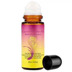 Cyperus Rotundus Oil Hair Removal Roll-On Essence, Natural Cyprus Cypress Rotundus Oil for Hair Removal, Reduces Unwanted Hair Growth, Soothes Skin & Minimizes Pores for All Skin Types
