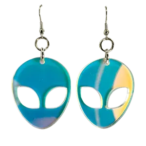 Iridescent Alien Earrings