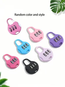 Digital mini circular password lock, padlock, anti-theft lock, luggage lock, student lock, dormitory lock, backpack lock, cabinet lock, drawer lock, suitable for luggage